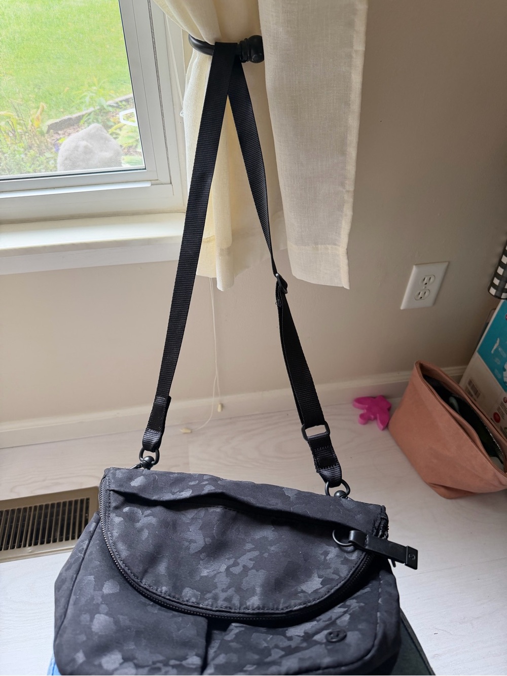lululemon athletica Black Camo Crossbody Bag